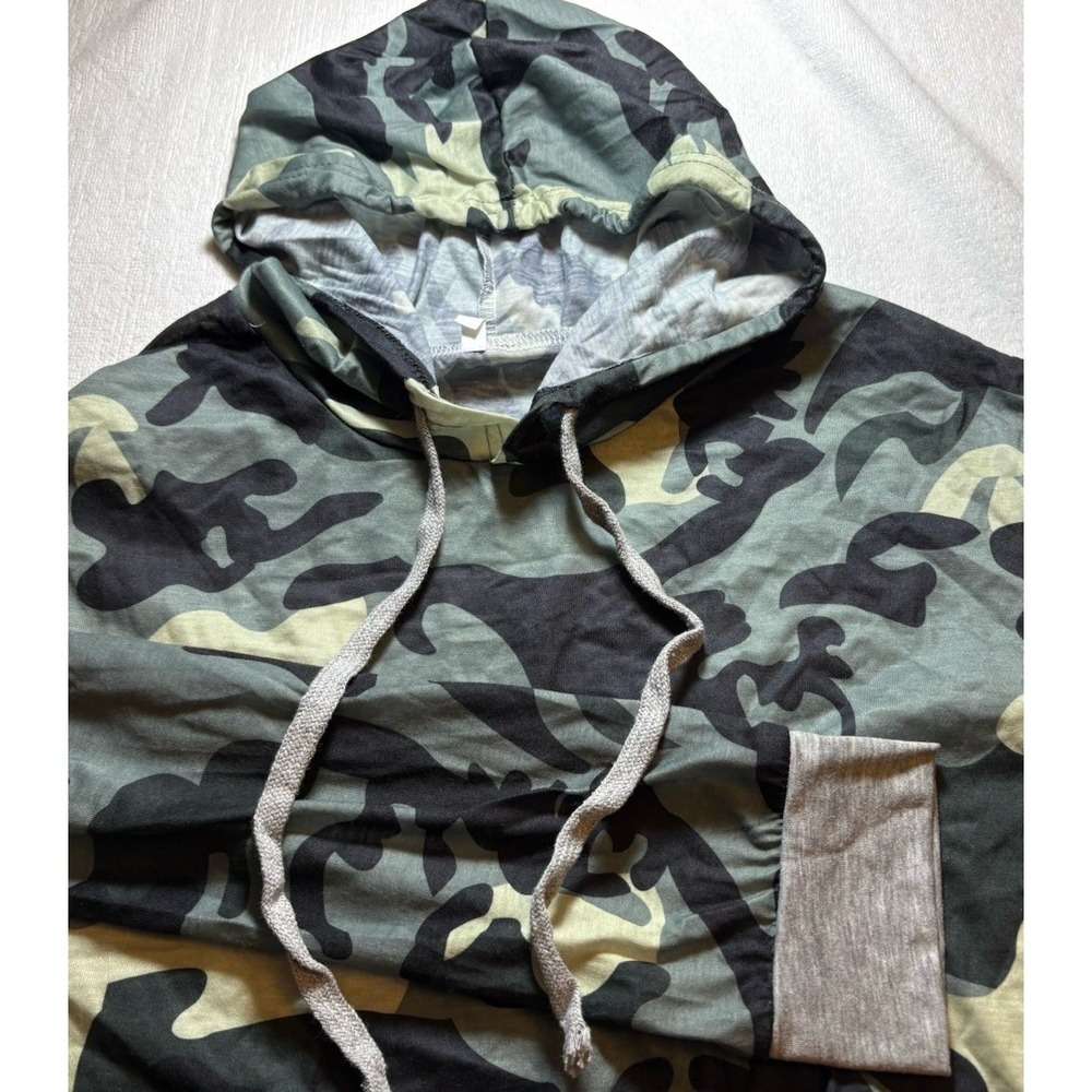 CAMO‎ LIGHTWEIGHT CUFFED  SWEATSHIRT HOODIE - Size XL
